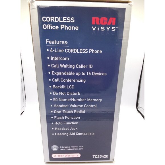 RCA Visys 4 Line Business Cordless Office Phone TC25420 with Box - Picture 2 of 15
